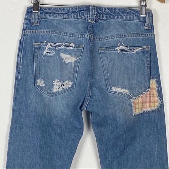 Free People Patched Distress Boyfriend Jeans - Picture 14 of 15